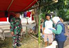 Babinsa Kelurahan Larangan Dampingi DKPPP Kota Cirebon Periksa Kesehatan Hewan Qurban